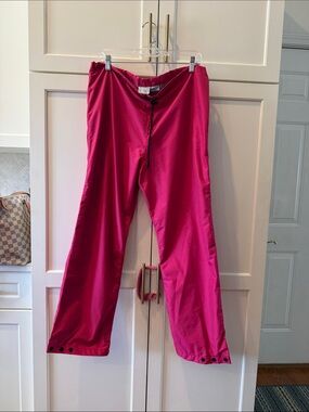 Vintage Hot Pink Drawstring Gore Tex Pants medium Made in the USA